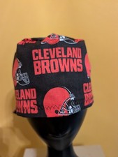 Cleveland Browns Orange/Brown Men/Women Surgical Scrub Cap tie in the back