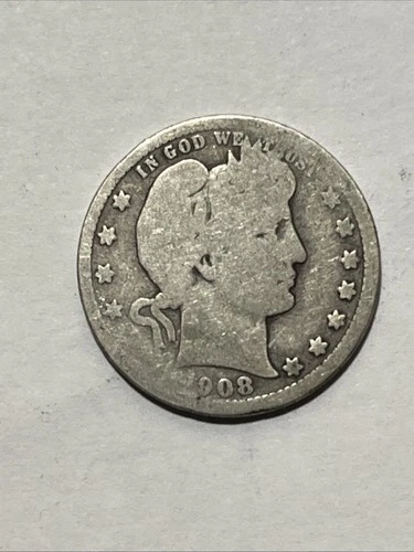 Photo of a 1908-S Barber Quarter from an eBay listing that sold on Jul 23, 2026