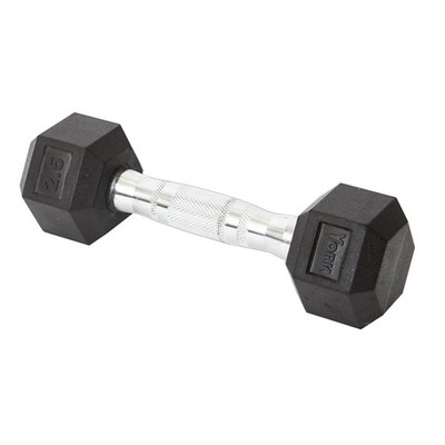 York Barbell Hex Dumbbell Set 2.5LB Rubber Coated Fixed Weight Dumbbells Pack 1