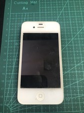 Apple iPhone 4 8GB White A1332 AT T iOS 7 Battery Swollen As-Is Parts