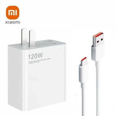 Xiaomi Redmi 120W Fast Charger with 6A Turbo USB-C/A Cable Adapter US Plug