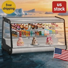 Refrigerated Display Case, 50" Countertop Glass Pastry Showcase Commercial 230L
