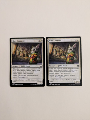 Hare Apparent Foundations 2 Cards Mtg Regular X2 Regular Lightly Played LP PL