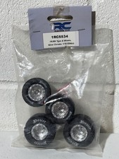 1RC Racing 1RC5534 1/18 RC EDM Chrome Frt Rr Hoosier Tires Wheel Rim Set 4 NEW
