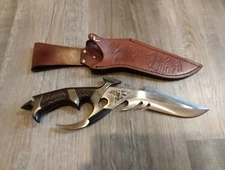 Dragon Lord Knife Dagger Gil Hibben 14" Stainless Steel UC898 w/ Leather Sheath