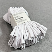 Primark Sport Socks Mens Size 10-13 White Athletic Crew 5 Pairs NEW with Tags