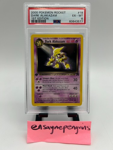 Dark Alakazam (1st Edition) graded PSA 6 for sale on eBay