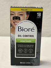 Biore Charcoal Deep Cleansing Pore Blackhead Nose Strips 18-PACK Oily Skin SH2 