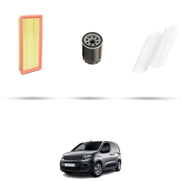 Hoffcar Set Service - 3 Filter FüR Peugeot Partner III (K9) 1.2 THP 96Kw Von 2-image