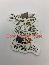 Cute Cat Kitten Sticker Water Bottle Laptop Tumbler Car Vinyl Decal