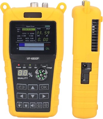 VF-6800P Digital Satellite Finder Signal Meter DVB-T2 DVB-S2 DVB-C Receiver 2.4''