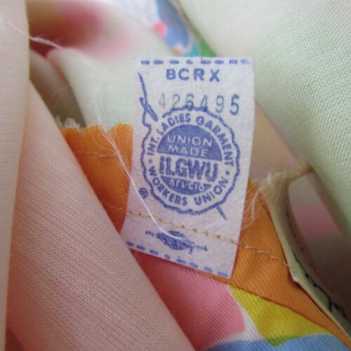 60s Designer Dress S M Vintage LONG Sexy Side Slit Colorful Maxi Nat Kaplan NY - Picture 12 of 22