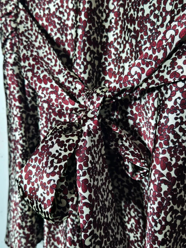 Babydoll floral Cato para mujer cuello en V manga corta top talla grande boho hada sedoso Foto 4 de 4