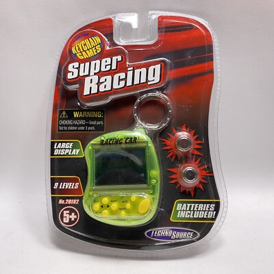 2005 Techno Source Super Racing Electronic Handheld LCD Keychain Game