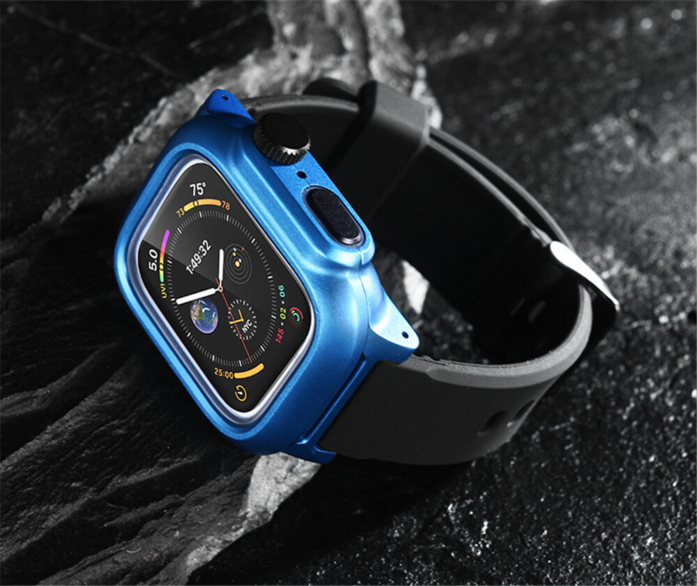 iMatch Rugged Metal Case with Strap for Apple Watch Series 7/6/5/4