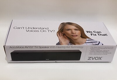 ZVOX Accuvoice AV157 TV Black Speaker with Hearing Aid Technology Complete