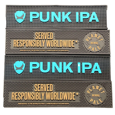Brewdog Bar Läufer Abtropfschale Bierdeckel 60cm/14cm Gummi 2 Punk IPA 2 Planet Pale