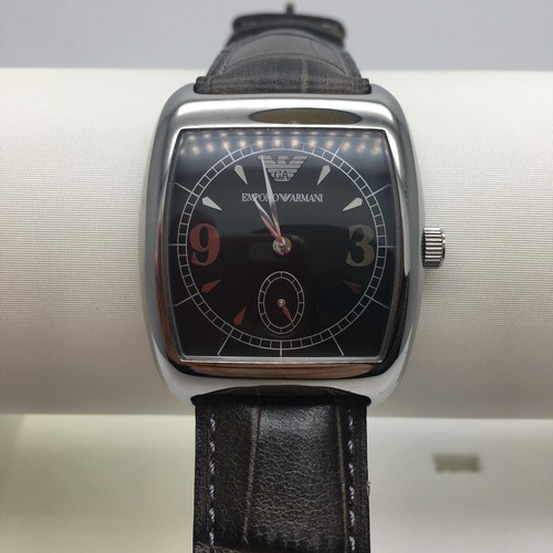 OROLOGIO EMPORIO ARMANI unisex, quadrato con cinturino in pelle ref. AR0902  | eBay