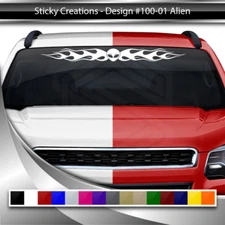 100-01 ALIEN Decal Sticker Windshield Window Vinyl Graphic Banner Fire Alien