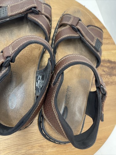 Dr Scholl's Sandals Men's Size 11 Graven Brown Leather Sandals - Picture 9 of 18