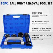 Heavy Duty 4 in 1 Ball Joint Press U Joint Removal Tool Kit w 4x4 Drive Adapters