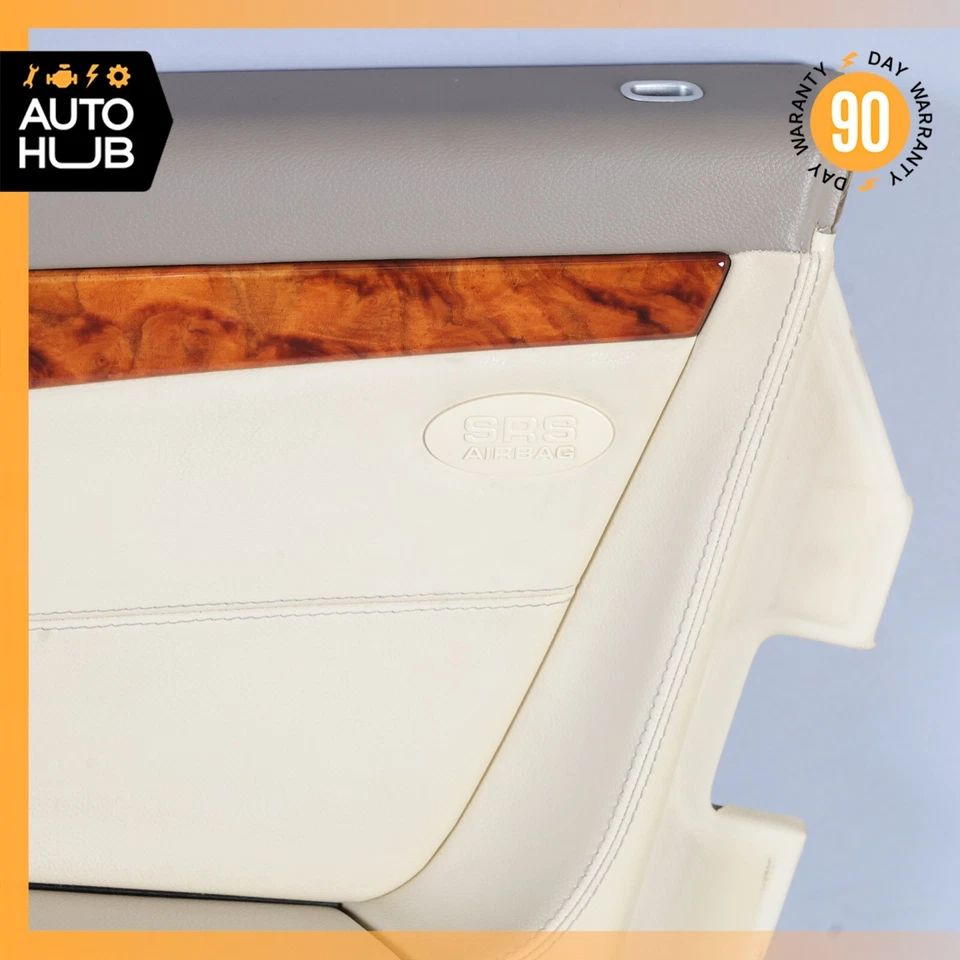 09-12 Mercedes R230 SL550 Panel de puerta interior lado del pasajero derecho beige OEM Foto 2 de 4