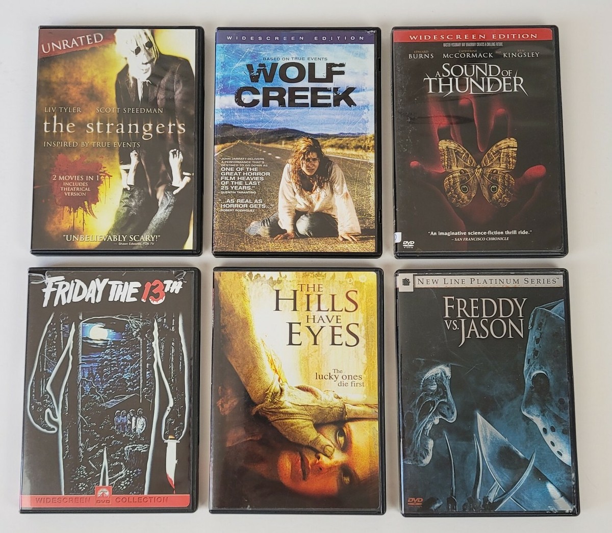 LOT 6 ADULT HORROR THILLER DVD, Freddy vs. Jason, Wolf Creek