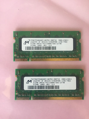 Kingston 1gb pc2-5300 notebook ram kpr-n500/1g (740617121858)