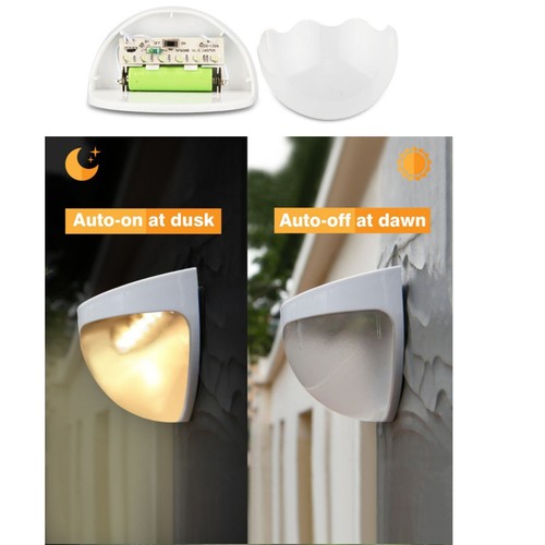 LED Solar Powered Lights Sensor Wall Light 6leds Panel Outdoor Garden Path Light - Picture 2 of 12
