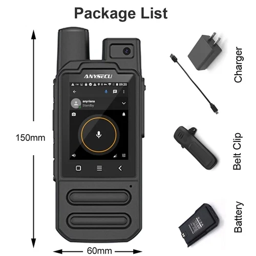 ANYSSECU Radio de Red Zello Walkie Talkie F2 4GA Android 7.1 Trabajo Real-ptt Zello - Imagen 5 de 8