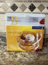 Luminarc Round Clear Glass 7 1/4" Dessert Plates Boxed Set of 11