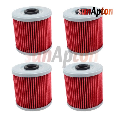 4x Oil Filter For Kawasaki Bayou 220, 250 & 300, KLT250, Lakota 300
