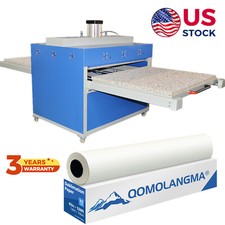 39"x47" Pneumatic Heat Press Double Table w/ 95gsm 44in Dye Sublimation Paper
