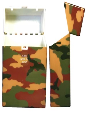 Eclipse Hard Plastic Crushproof Army Camo Color Cigarette Case, 4ct, 100s,  3117C