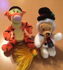 Disney Bean Bag Plush Tigger And Snowman Pooh
