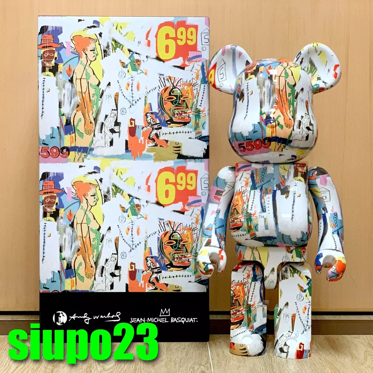 Medicom 1000% Bearbrick ~ Andy Warhol x Jean-Michel Basquiat Be@rbrick 04  Ver