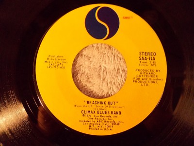Reaching Out/Milwaukee Truckin' Blues by Climax Blues Band (Sire SAA-715) VG+
