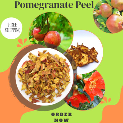Pure Pomegranate Peel Punica Granatum Anar Chilka Skin Care Cáscara de Granada