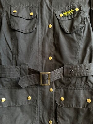 BARBOUR International Womens Waxed Belted Jacket | eBay BARBOUR International Womens Waxed Belted Jacket | eBay