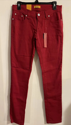 Flexi Womens Size 8 Petite Red Skinny Fit Low-Rise Stretchy Jeggings NWT! A4353