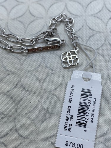 Kendra Scott Skylar White Howlite Arrow Long Pendant Necklace NWT - Picture 12 of 13
