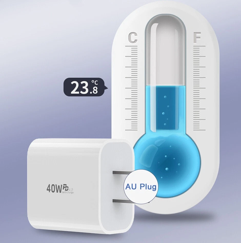 Dual Type C Fast Wall Charger USB C To C Cable Power Adapter For iPhone Samsung - image 4 of 4
