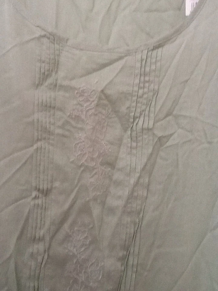 UNDERCOVER Abito prendisole donna segreto senza maniche verde vita bassa ricamato taglia XS