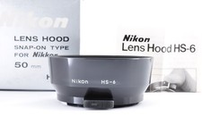 Nikon HS-6 Metal Lens Hood For 50/2 50mm F2 "Near Mint" Box Manual Japan 4262