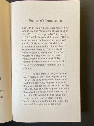 The Qur'an English Translation Pocket Size 4.25 x 1 x 7 inches FREE SHIPPING - Picture 7 of 17