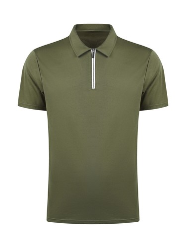 Men's Zipper Collar T-Shirt Fashion Golf Short Sleeve Zip Tee Casual Solid Top - Picture 26 of 28