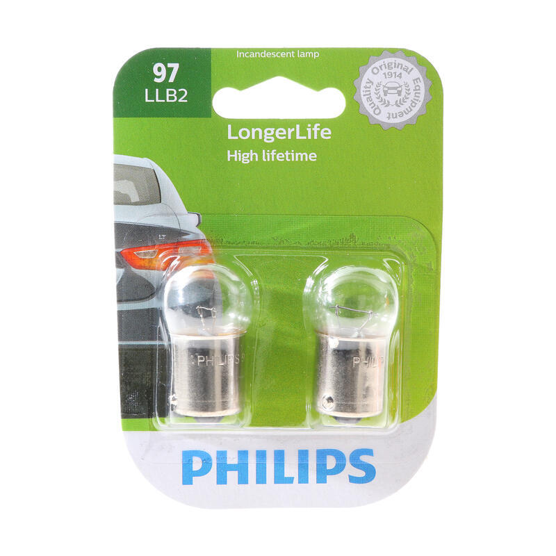 License Plate Light BulbLongerlife Twin Blister Pack Philips 97LLB2