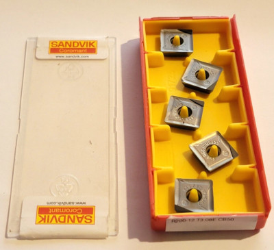 R290 12 T3 08E CB50 SANDVIK ** 5 INSERTS ** GENUINE FACTORY PACK ...