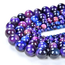 Galaxy Tiger Eye Gemstone Grd AA Round 4mm 6mm 8mm 10mm 12mm Loose Beads A282