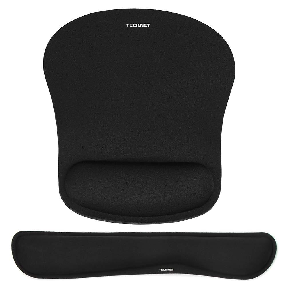Ergonomic Memory Foam Keyboard Wrist Rest and Pad Set for Comfortable Computer Use-image